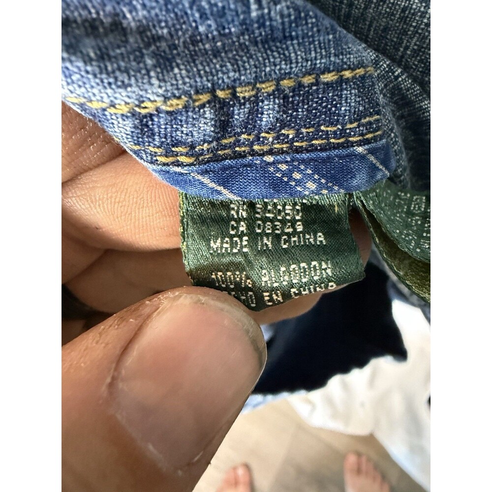 Vintage Ralph Lauren Polo Jean CO Denim Field Jacket Blue Chore Coat XL - Picture 6 of 6